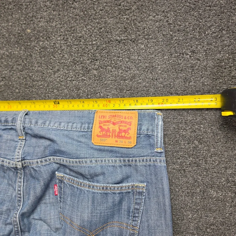 Levi's 569 Loose Straight Jeans Mens 36x36 Blue Denim Casual Classic 5-Pocket